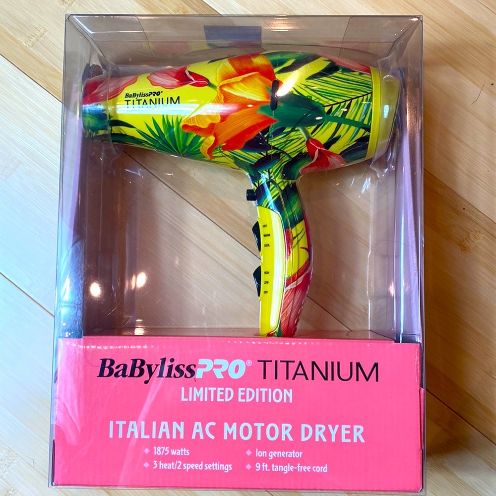 BaBylissPro Titanium Limited Edition Italian AC Motor Dryer 1875 watts